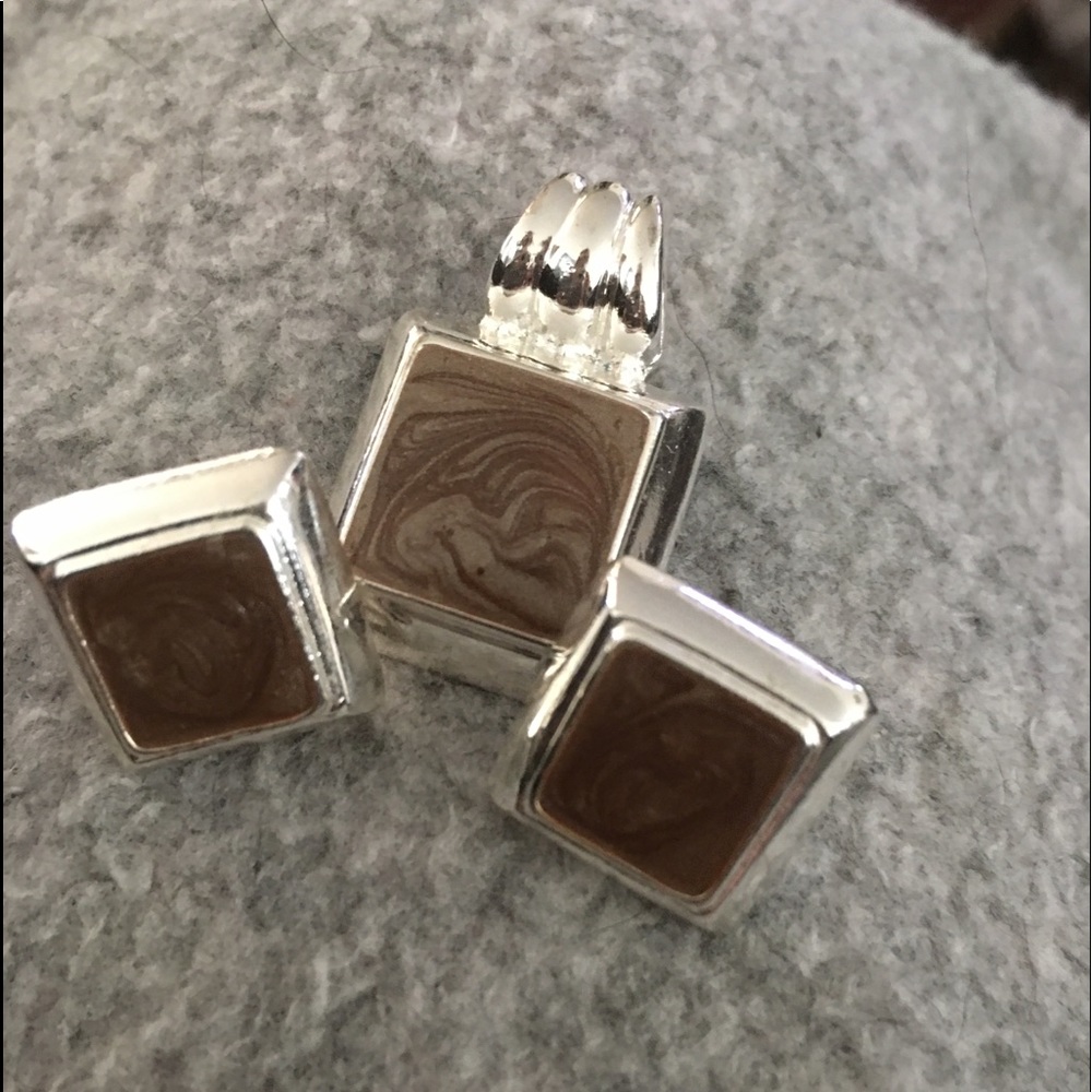Necklace charm set with matching earrings